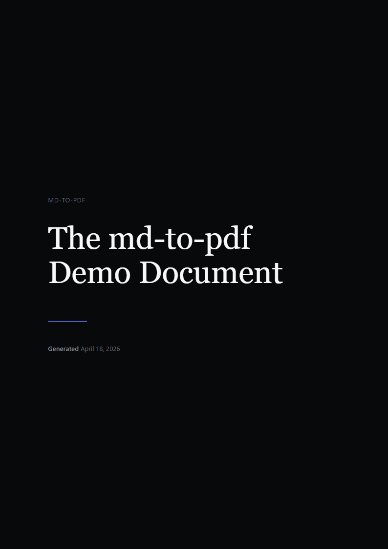 PDF rendered with the Linear design, dark mode